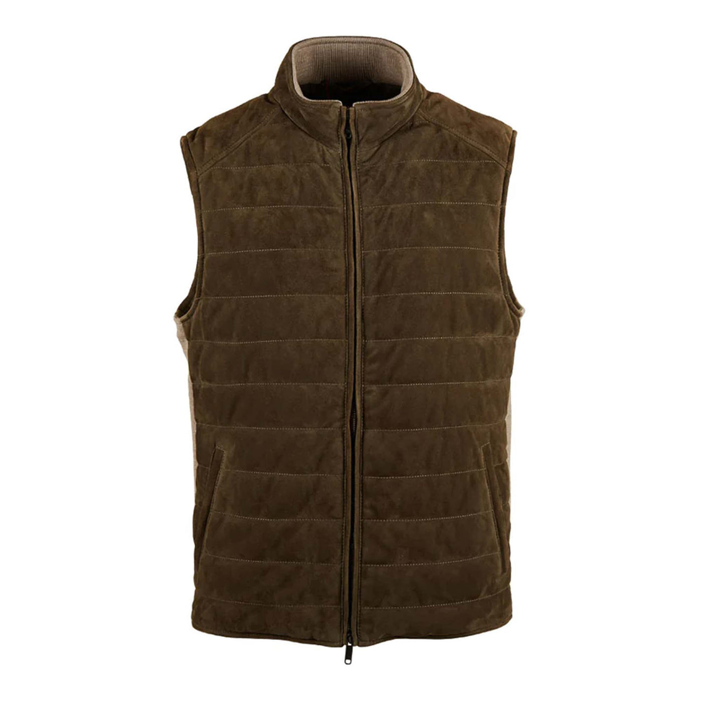 Italian Suede Quilted Gilet
