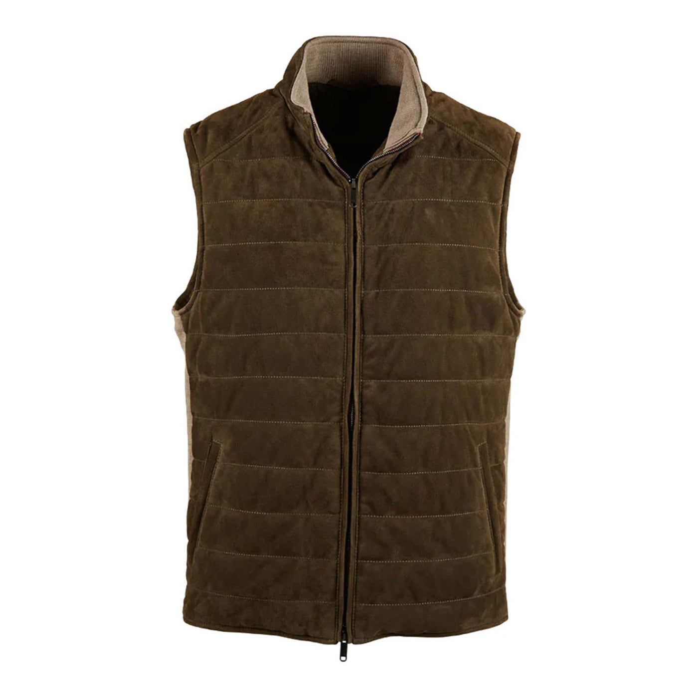 Italian Suede Quilted Gilet