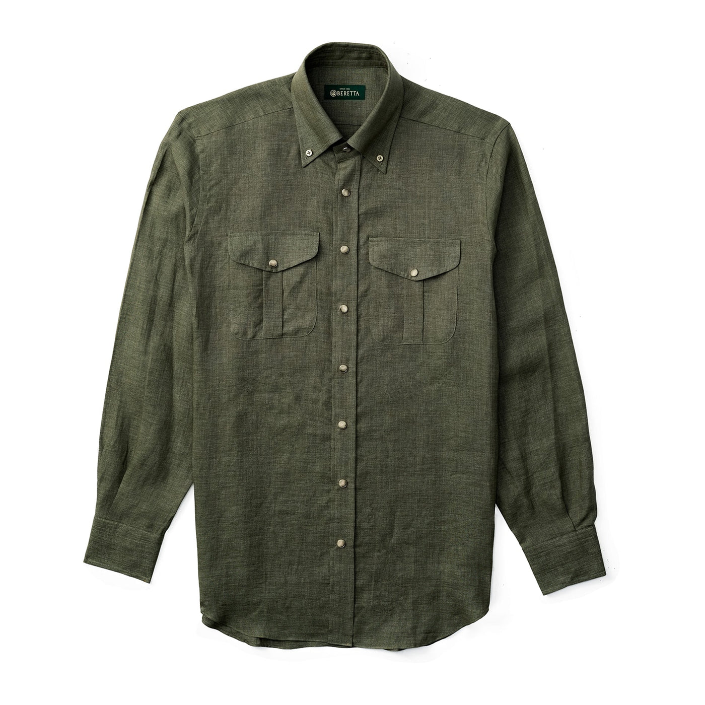 Classic Linen Shirt - Olive Green