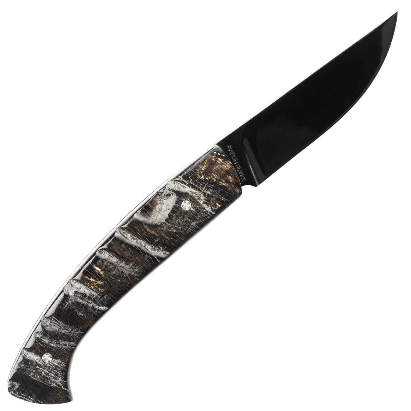 Black Horn Brass Insert PVD Blade knife for sale