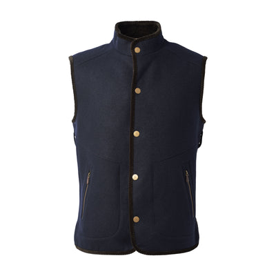 Hector Vest With Fur Lining | Habsburg Blue