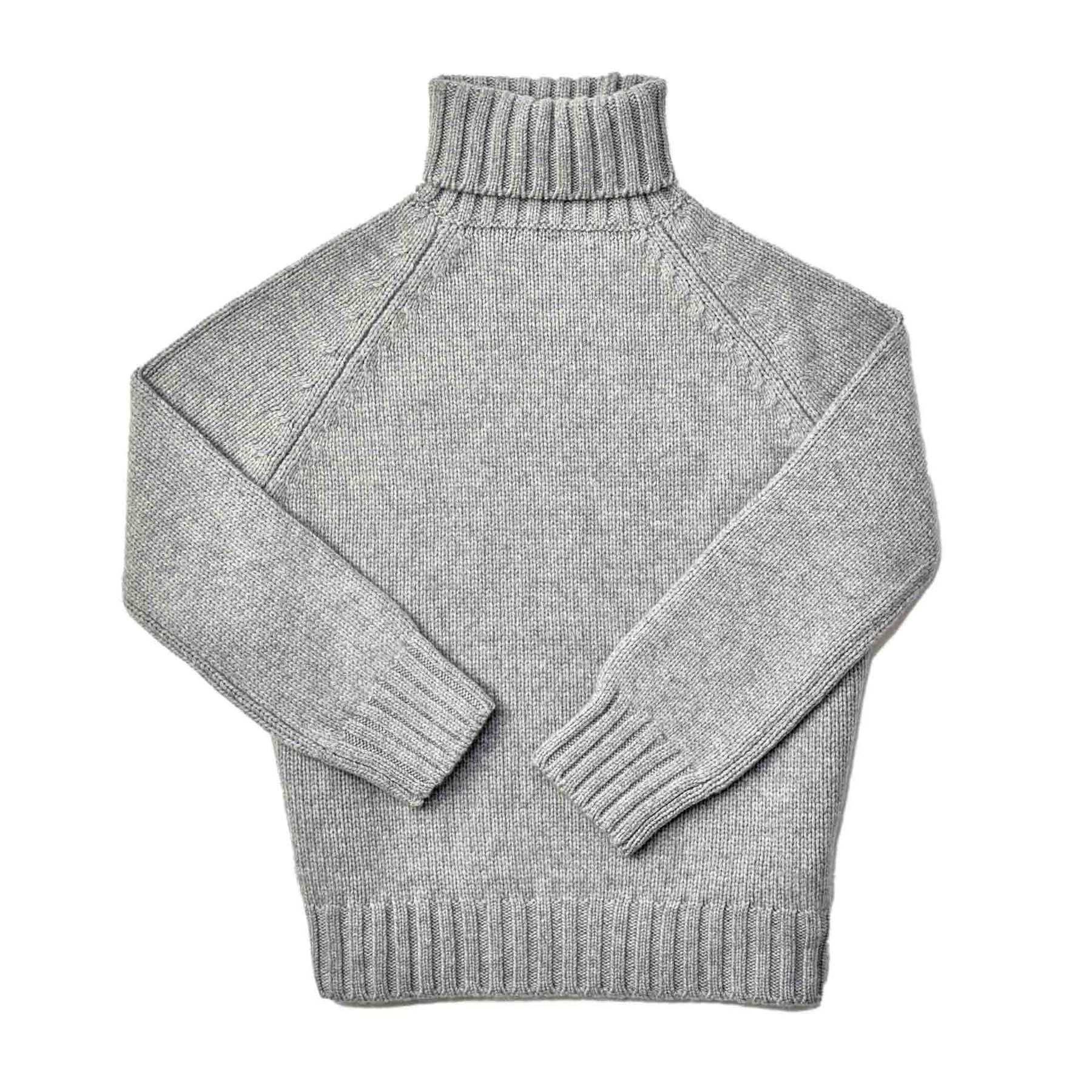 Silver Sweater | USA Elgin Beretta Gallery Neck Oversized of Roll Johnstons –