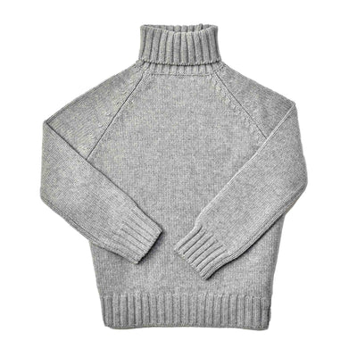 Silver Oversized Roll Neck Sweater | Johnstons of Elgin for sale