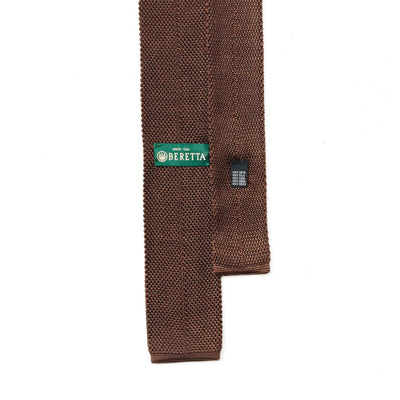Shop Knit Silk brown Tie | Beretta Gallery USA