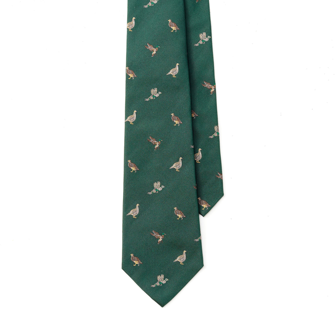 Shop Multi Fowl dark green Tie | Beretta Gallery USA