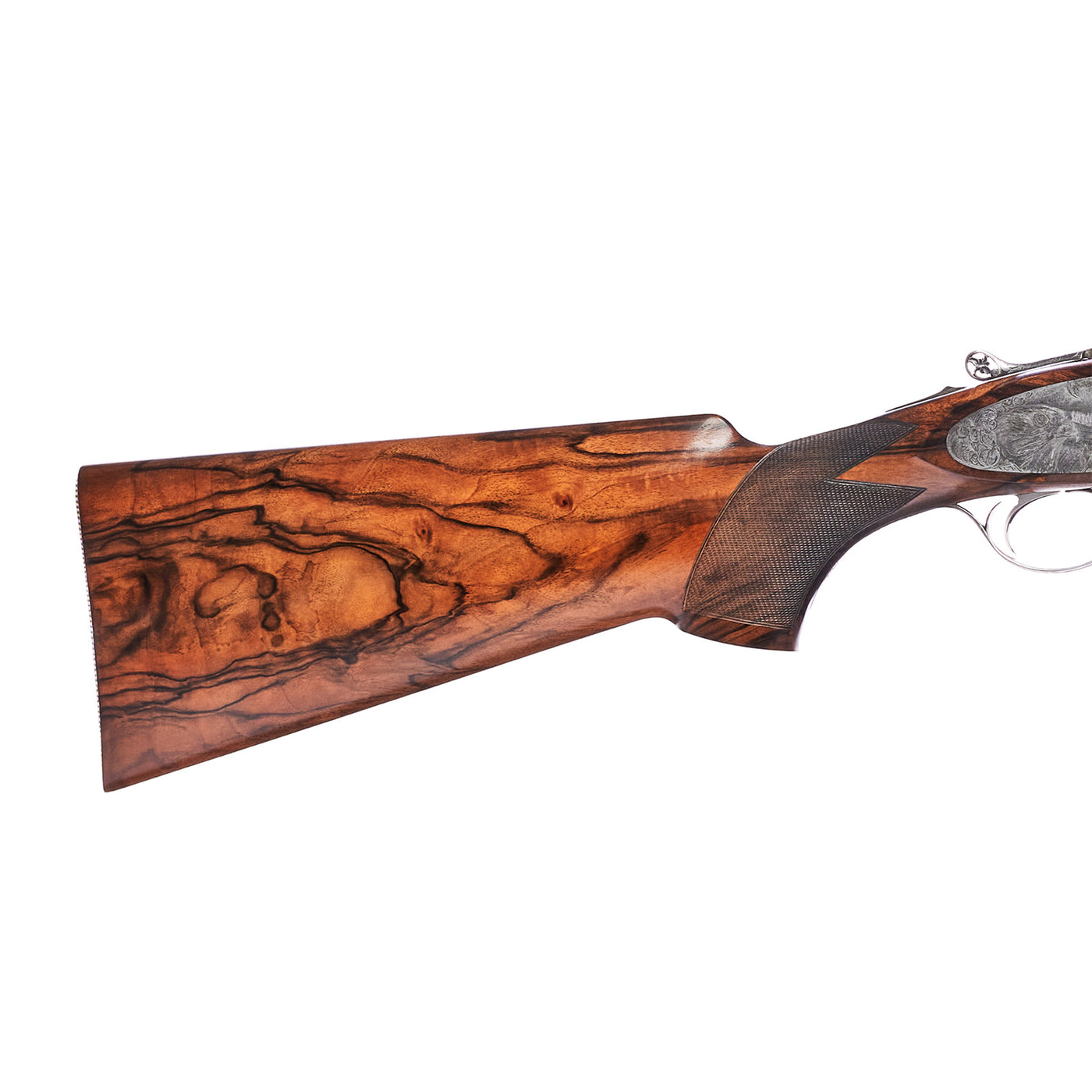 SO6 Sparviere over and under shotgun stock right view