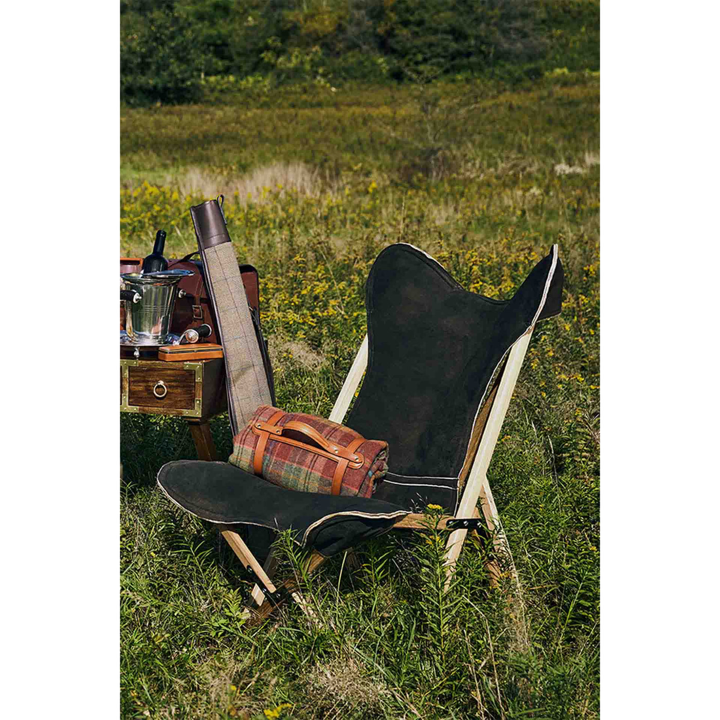 Deerskin Safari Chair - Maple