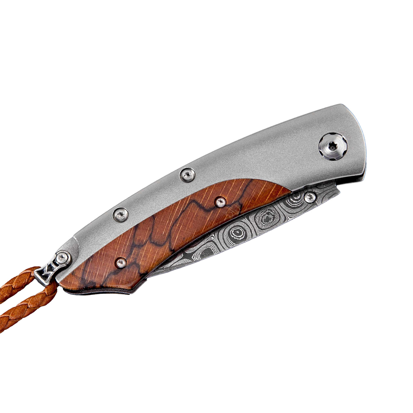 B04 Summer Rain Folding Knife | 'Raindrop' Damascus hand-forged by Mike Norris