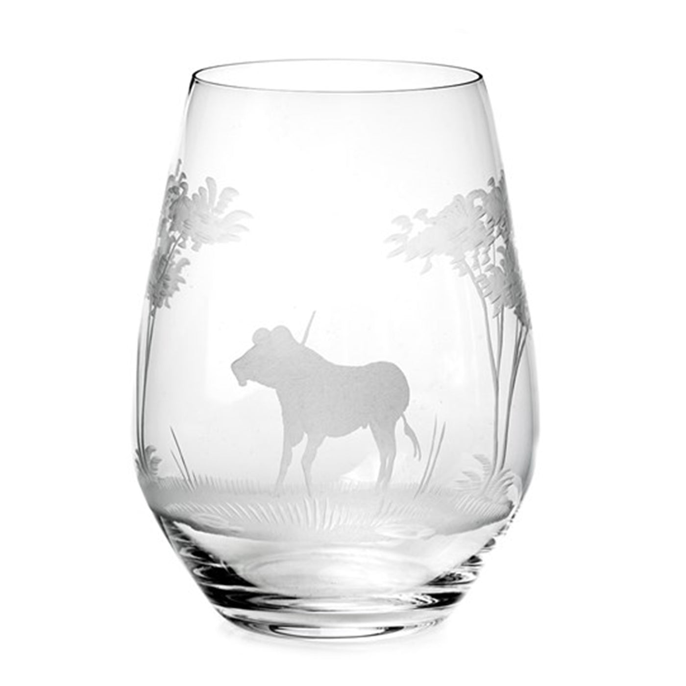 African Stemless Wine Glass
