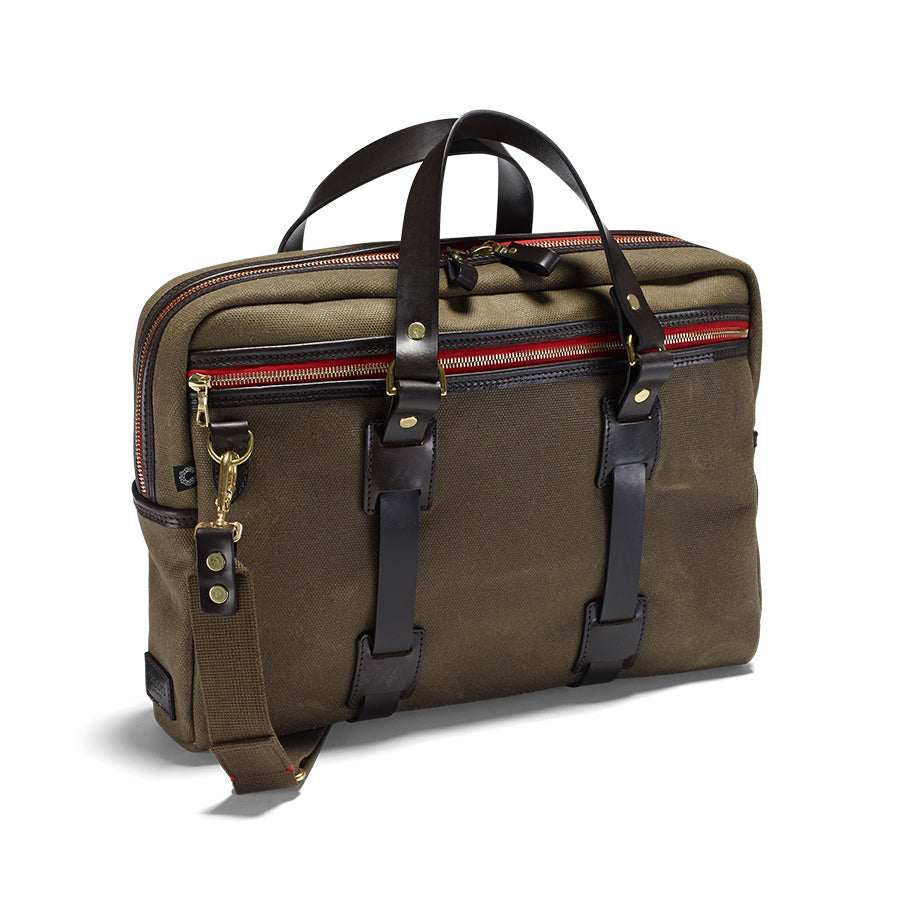 Vintage Canvas Laptop Bag - Moss