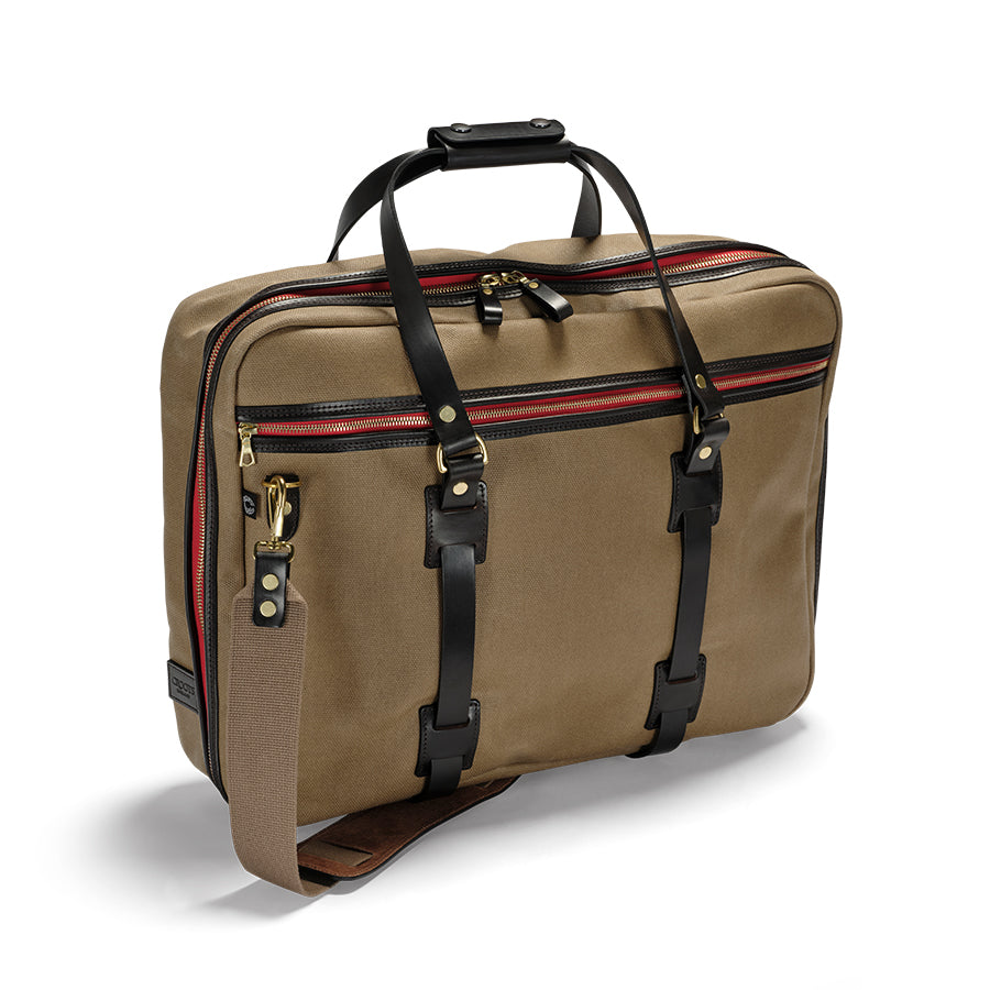 Vintage Canvas Flight Bag with Leather Handles by Croots