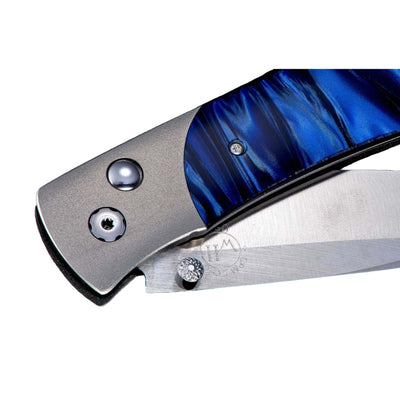 A200-3B' Pocket Knife blue with kirinite handle | William Henry
