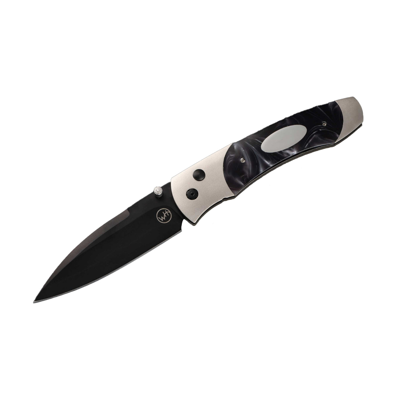 A300-1B' Pocket Knife black open | William Henry