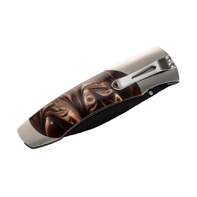 A300-1B' Pocket Knife Brown closed| William Henry