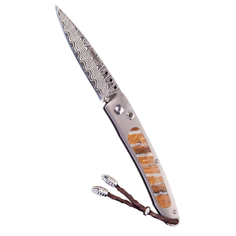 William Henry - Ventana B06 Montgomery damascus blade Folding Knife
