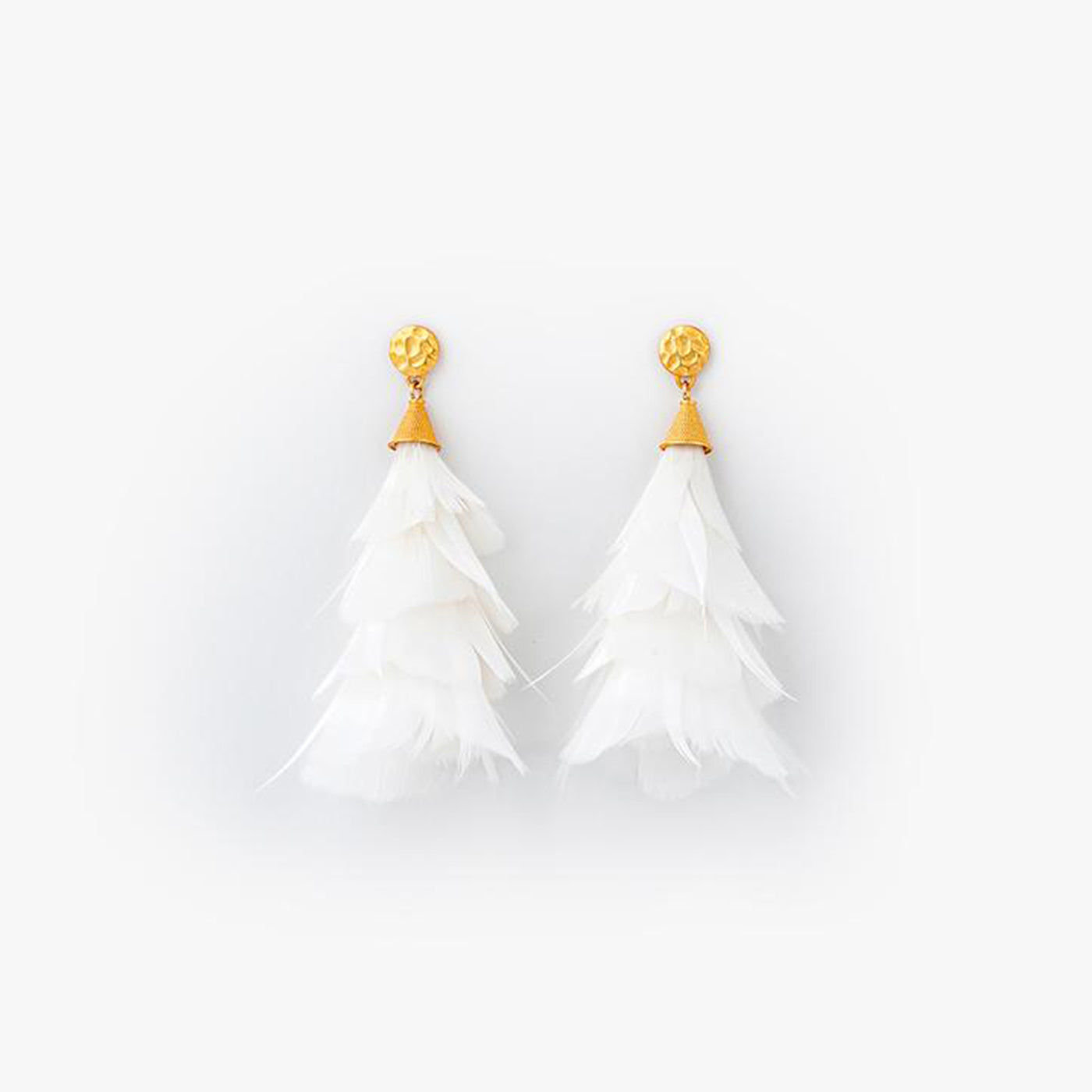 Shop Jane Goose White Feather Earring | Beretta Gallery USA